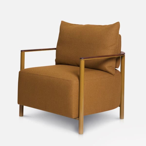 Round Back Armchair Steel