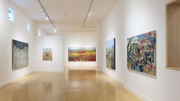 Installation view of Tammam Azzam: Forgotten Cities, September 5 - November 2, 2019 at Haines Gallery, San Francisco Photo: Robert Divers Herrick