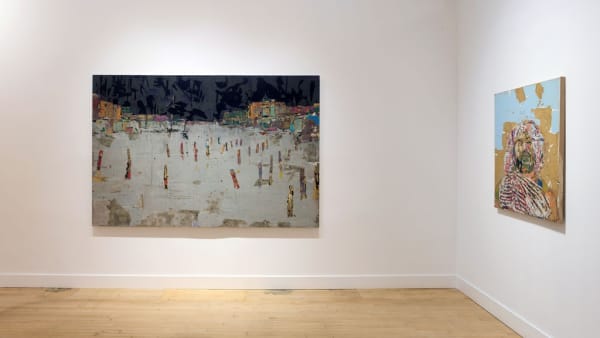 Installation view of Tammam Azzam: Forgotten Cities, September 5 - November 2, 2019 at Haines Gallery, San Francisco Photo: Robert Divers Herrick