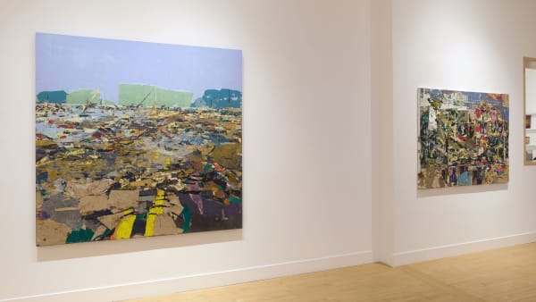 Installation view of Tammam Azzam: Forgotten Cities, September 5 - November 2, 2019 at Haines Gallery, San Francisco Photo: Robert Divers Herrick
