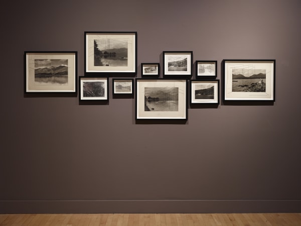 Installation view of Maurizio Anzeri: Lay it on the Line, January 6 - February 25, 2017 at Haines Gallery, San Francisco Photo: Robert Divers Herrick