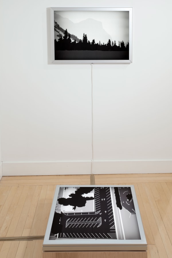 Installation view of Kota Ezawa: The Curse of Dimensionality, January 5 - February 18, 2012 at Haines Gallery, San Francisco