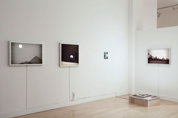 Installation view of Kota Ezawa: The Curse of Dimensionality, January 5 - February 18, 2012 at Haines Gallery, San Francisco
