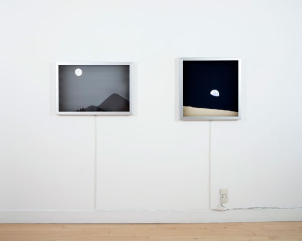 Installation view of Kota Ezawa: The Curse of Dimensionality, January 5 - February 18, 2012 at Haines Gallery, San Francisco