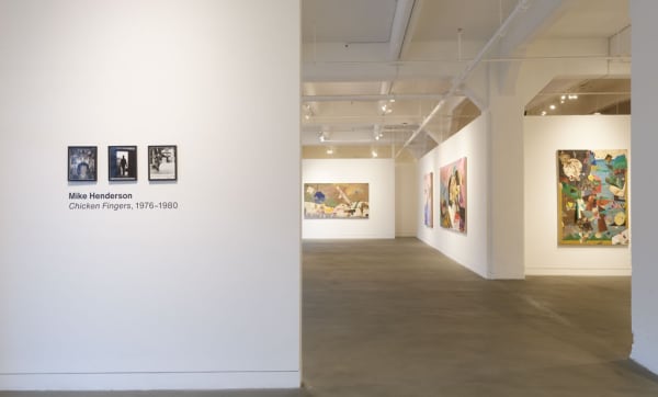 Installation view of Mike Henderson: Chicken Fingers, 1976-1980, January 14 - April 1, 2023 at Haines Gallery, San Francisco Photo: Robert Divers Herrick