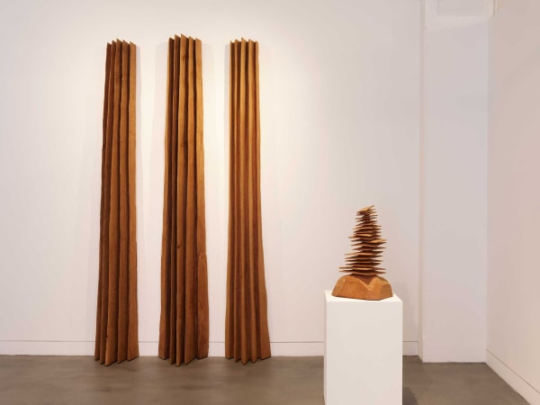 Installation view of David Nash: Wildwood, November 3, 2023 - January 6, 2024 at Haines Gallery, San Francisco, CA Photo: Robert Divers Herrick