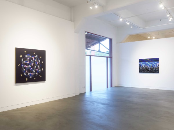 Installation view of Adia Millett: Reflections on Black, January 16 - March 9, 2024 at Haines Gallery, San Francisco Photo: Robert Divers Herrick