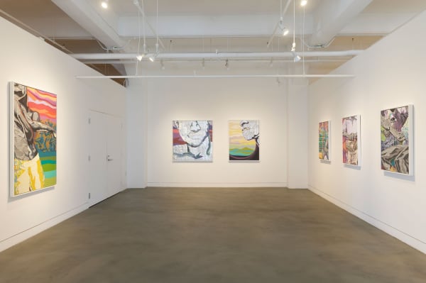 Installation view of Stuart Robertson: Bend Di Young Tree, November 16, 2024 - January 11, 2025 at Haines Gallery, San Francisco, CA Photo: Robert Divers Herrick