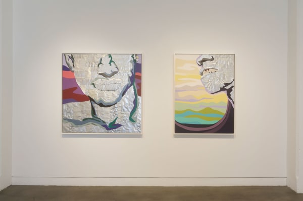 Installation view of Stuart Robertson: Bend Di Young Tree, November 16, 2024 - January 11, 2025 at Haines Gallery, San Francisco, CA Photo: Robert Divers Herrick