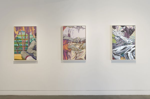 Installation view of Stuart Robertson: Bend Di Young Tree, November 16, 2024 - January 11, 2025 at Haines Gallery, San Francisco, CA Photo: Robert Divers Herrick