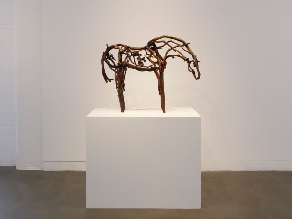 Installation view of Deborah Butterfield: New Sculpture, September 6 - November 9, 2024 at Haines Gallery, San Francisco Photo: Robert Divers Herrick