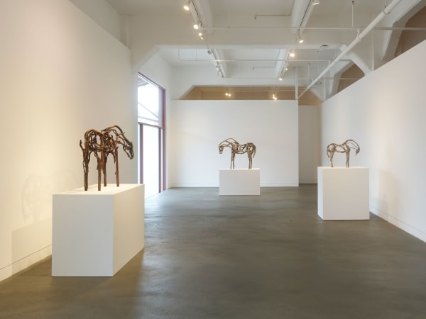 Installation view of Deborah Butterfield: New Sculpture, September 6 - November 9, 2024 at Haines Gallery, San Francisco Photo: Robert Divers Herrick