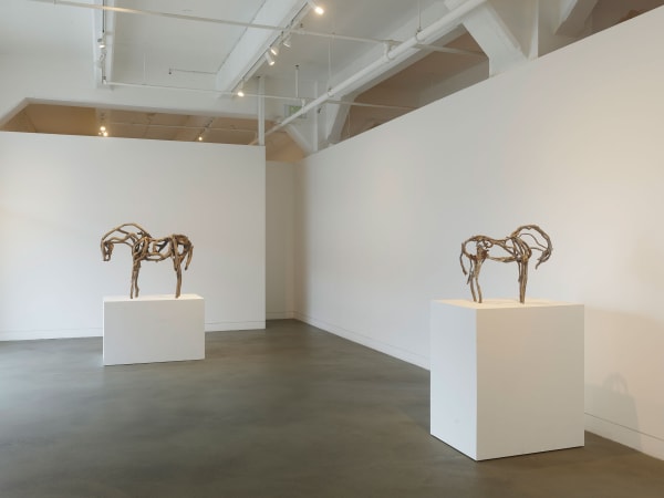 Installation view of Deborah Butterfield: New Sculpture, September 6 - November 9, 2024 at Haines Gallery, San Francisco Photo: Robert Divers Herrick