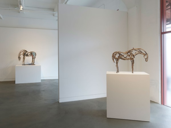 Installation view of Deborah Butterfield: New Sculpture, September 6 - November 9, 2024 at Haines Gallery, San Francisco Photo: Robert Divers Herrick
