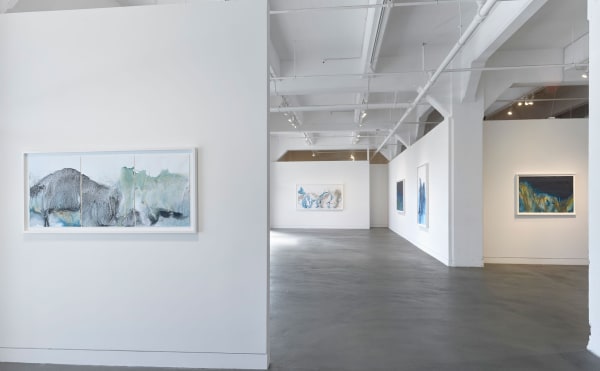 Installation view of Meghann Riepenhoff: State Shift, January 22 - March 15, 2025 at Haines Gallery, San Francisco, CA Photo: Robert Divers Herrick