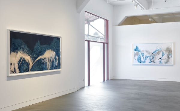 Installation view of Meghann Riepenhoff: State Shift, January 22 - March 15, 2025 at Haines Gallery, San Francisco, CA Photo: Robert Divers Herrick