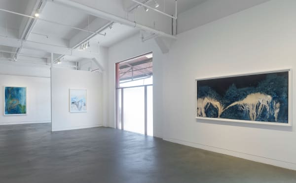 Installation view of Meghann Riepenhoff: State Shift, January 22 - March 15, 2025 at Haines Gallery, San Francisco, CA Photo: Robert Divers Herrick