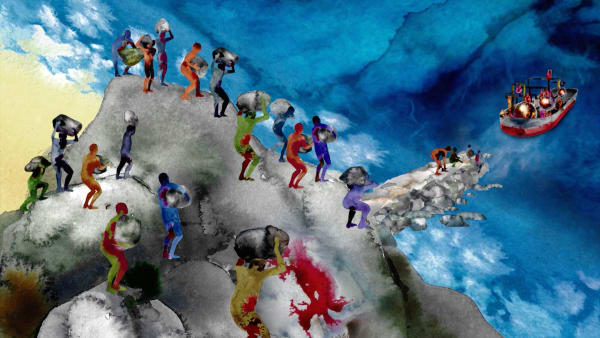 Shiva Ahmadi Marooned, 2021 Single-channel 4K video (color, sound) 5:08 minutes