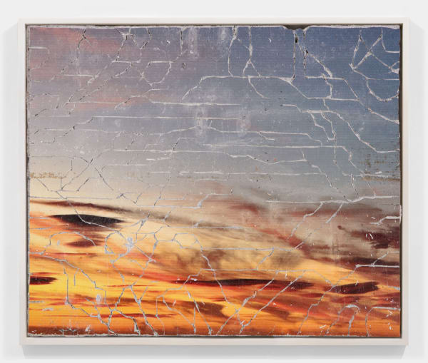 Matthew Brandt January Sky XXIX, 2025 Pigment and plaster on cement board 12.5 x 14.75 inches, framed