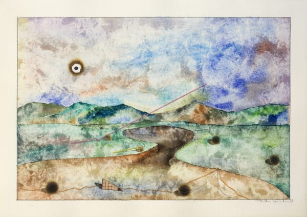 Mike Henderson Untitled, 1977 Mixed media on paper 15.5 x 21.25 inches, framed