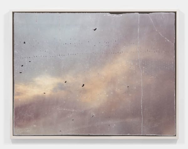 Matthew Brandt January Sky VIII, 2025 Pigment and plaster on cement board 14.5 x 18.75 inches, framed