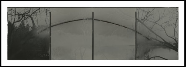 Chris McCaw Sunburned GSP #959 (Puget Sound), 2017 4 Unique gelatin silver paper negatives 15 x 37 inches, framed