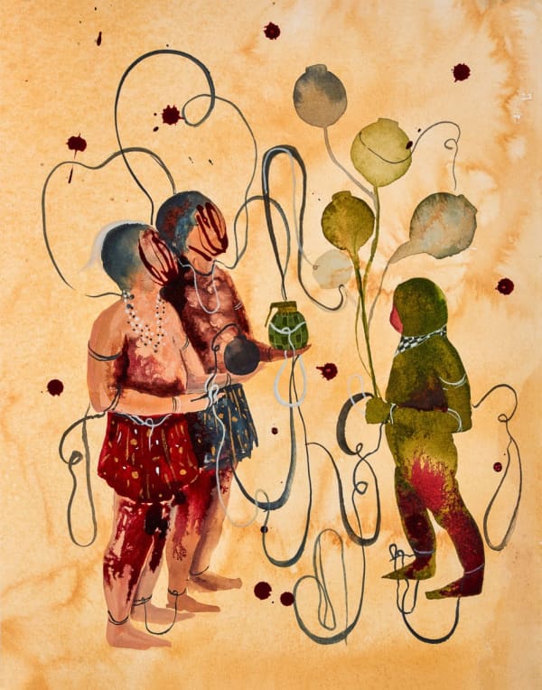 Shiva Ahmadi Untitled 9, 2016 Watercolor on paper Paper: 15 x 12 inches