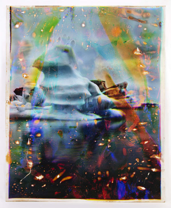 Matthew Brandt Vatnajökull CMY29, 2018-2020 Heated chromogenic print, with acrylic varnish and aqua resin support 27 x 22.5 inches, framed Sold