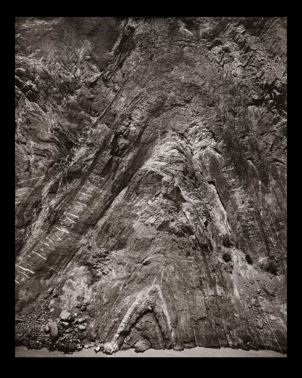 Linda Connor Folding, Zanskar River, Ladakh, India, 2022 Sublimation on Aluminum 25 x 20 inches