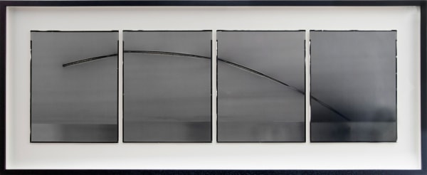 Chris McCaw Sunburned GSP #824 (Strait of Juan De Fuca), 2014 4 Unique gelatin silver paper negatives 14.5 x 37.5 inches, framed