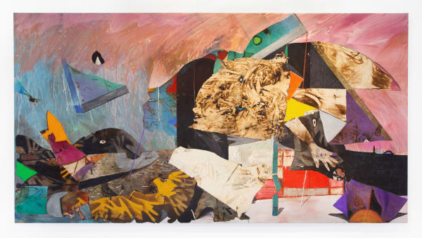 MIKE HENDERSON Rain, 1978 Acrylic and mixed media on canvas 64.5 x 120.5 inches SOLD