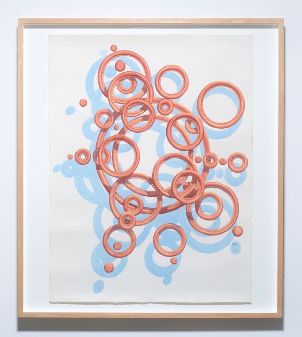 Marco Castillo Eva (Bastidor), 2018 Watercolor on paper 57.25 x 51 x 2.75 inches, framed