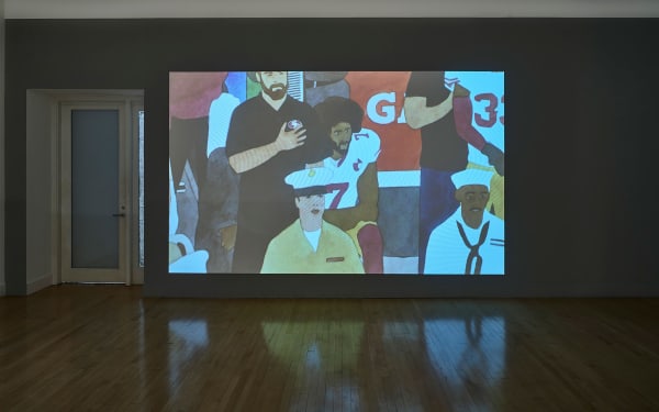 Installation view of Kota Ezawa: National Anthem, November 7 - December 14, 2019 at Haines Gallery, San Francisco Photo: Robert Divers Herrick