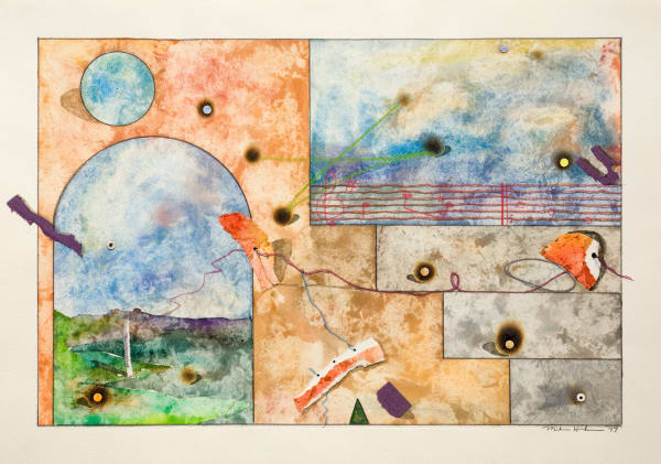 Mike Henderson Untitled, 1977 Mixed media on paper 15.5 x 21.25 inches, framed