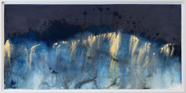 Meghann Riepenhoff Day 263.3: Waters of the Americas: Florida Department of Environmental Protection #8092, 2024 Unique Dynamic Cyanotype 46 x 92 inches, framed