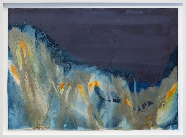 Meghann Riepenhoff Day 231: Waters of Oceania: FEMA-4724-DR (Ecological Succession Day Three Hundred Sixty-Nine, Maui, HI), 2024 Unique Dynamic Cyanotype 34 x 46 inches, framed Sold