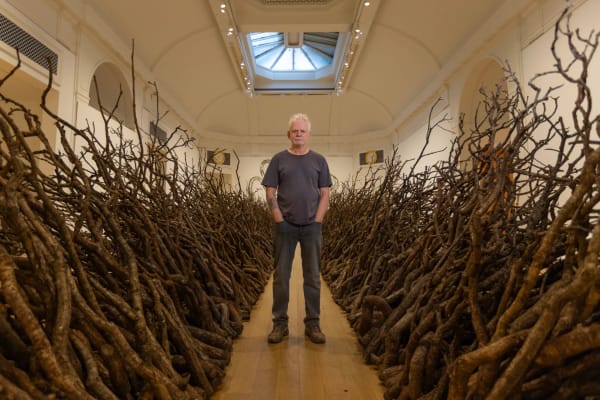 Installation view of Andy Goldsworthy: Fifty Years. Photo: Stuart Armitt, courtesy of the National Galleries of Scotland