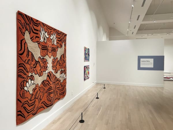 Installation view of RugLife. Photo courtesy Weatherspoon Art Museum, Dallas, TX