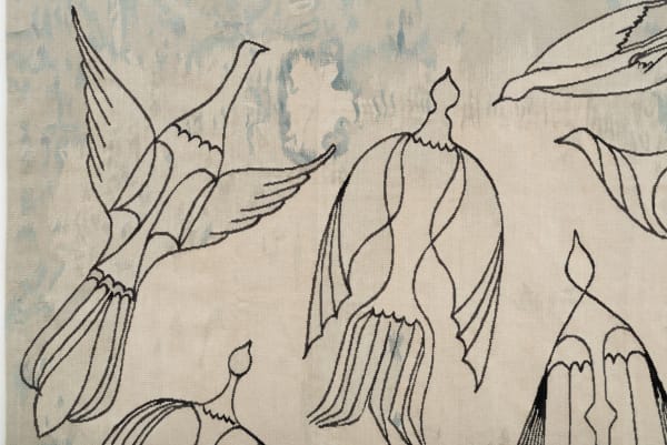 Anwar Jalal Shemza Birds 2021 New Zealand Wool Tapestry 122 X 152 5 Cm Edition 1 Of 5 A She0302 Detail 1