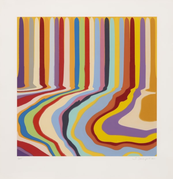 Ian Davenport, Colourplan Series: Citric Etching, 2011. Colour etching. Courtesy of Jerwood Collection © Ian Davenport. All rights reserved, DACS 2025