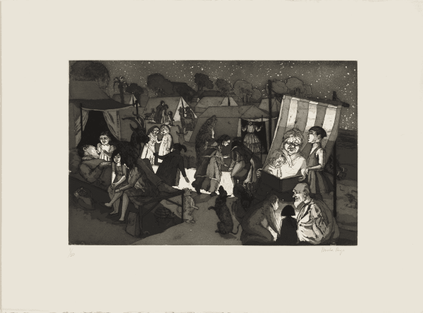 Paula Rego DBE RA, The Encampment, 1989. Etching and aquatint. Courtesy of Jerwood Collection © Courtesy Paula Rego and Cristea Roberts Gallery, London. Paula Rego