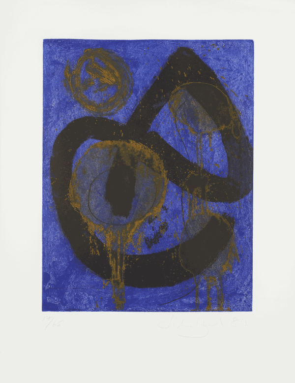 John Hoyland, Italian Etchings: The Sorceror, 1989. Etching and aquatint. Courtesy of Jerwood Collection © Estate of John Hoyland. All rights reserved, DACS 2025