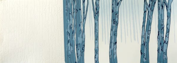 Rona MacLean, Birches, Blue, 2020