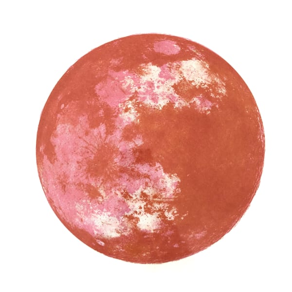 Moon in Pink & Orange