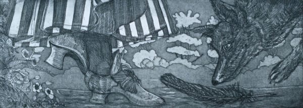 Tessa Asquith-Lamb, Finding the Words, etching and aquatint, 2025