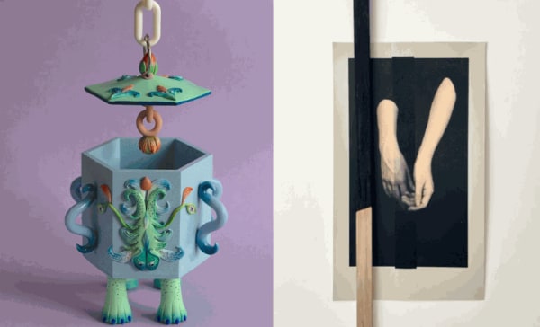 Hannah Lim and Catherine Baker artwork side by side