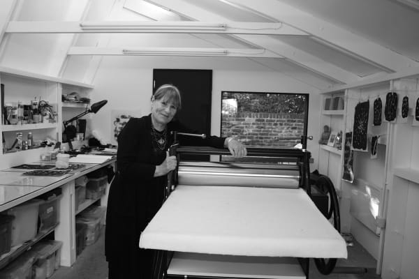 Susan Aldworth in her studio. Photo by Louise Crawford.