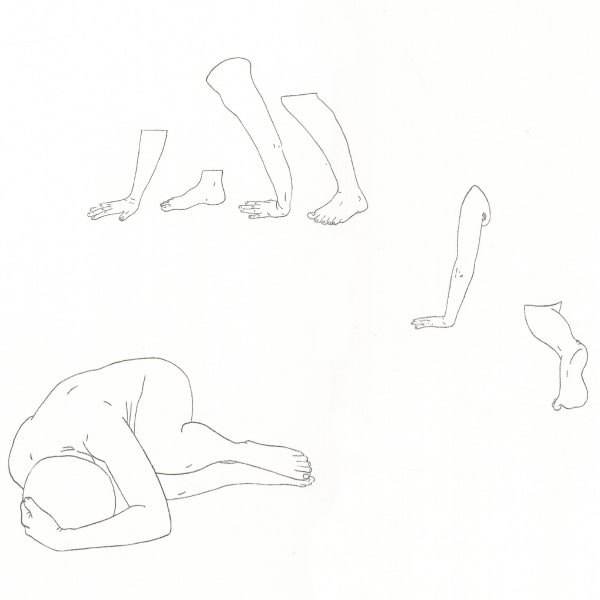 Detail from Hanna Tuulikki, Under Forest Cover / Metsanpeiton Alla (Notes Towards A Visual Score), 2021
