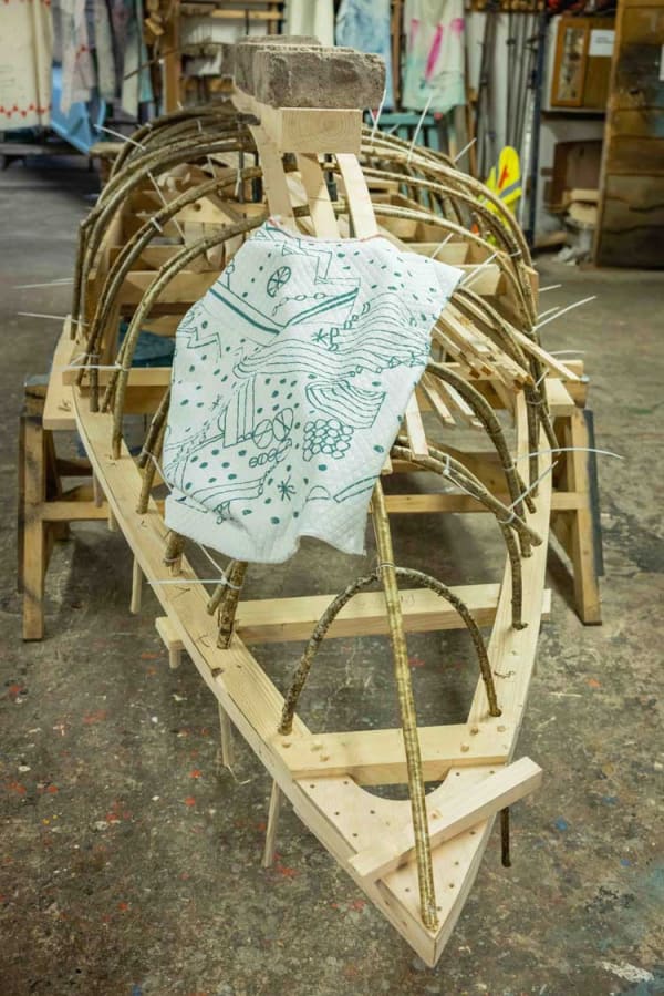 Ceyda Oskay, Wheat Sounds. Installation, music and screen printed garments, 2022.