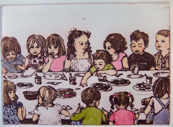 Eiko Yamashita, Supper. Etching.